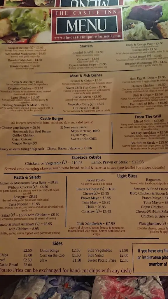 Menu_The Castle Inn_Great Wakering_image_2