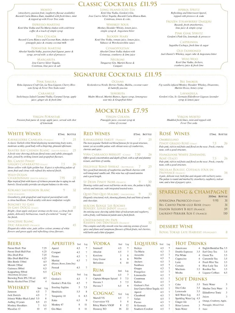 Menu_Since Kitchen & Bar_Great Wakering_imagen_1
