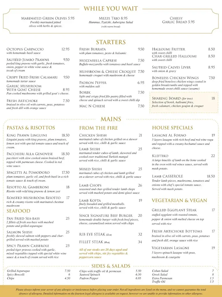Menu_Since Kitchen & Bar_Great Wakering_imagen_2