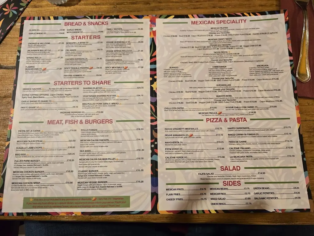 Menu_Pieno-Lleno Restaurant_Great Wakering_immagine_3