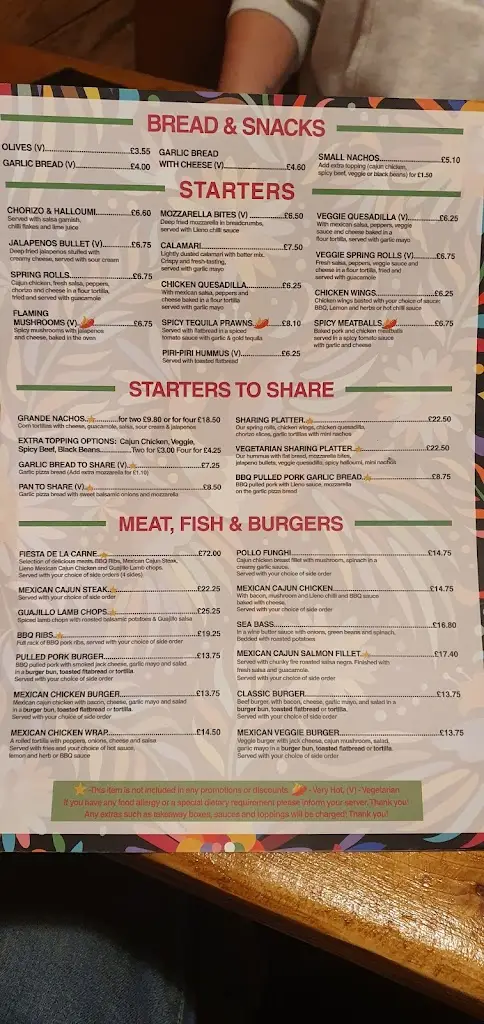 Menu_Pieno-Lleno Restaurant_Great Wakering_immagine_4