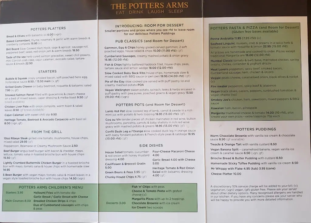 Menu_The Potters Arms -_Great Missenden_image_1
