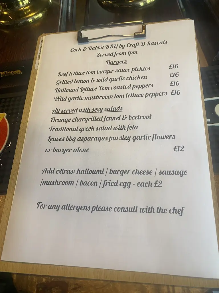 Menu_The Cock & Rabbit Inn_Great Missenden_immagine_3