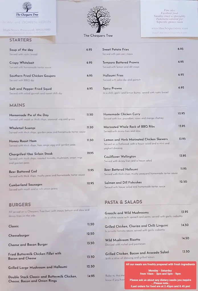 Menu_The Chequers Tree_Great Missenden_image_1