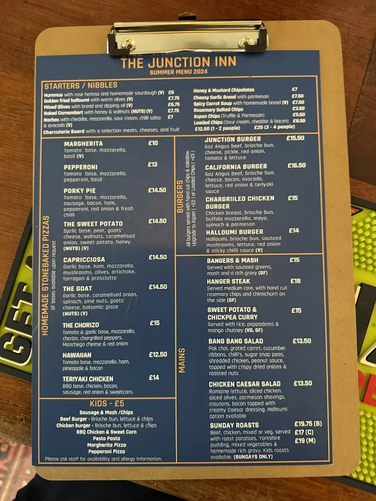 Menu_The Junction Inn_Groombridge_image_1