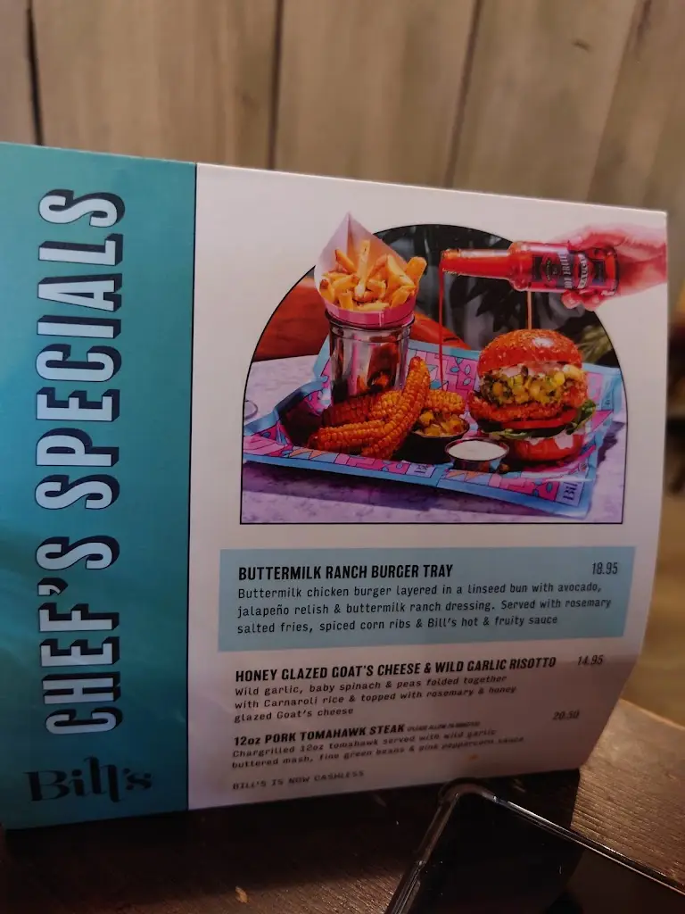 Menu_Bill's Bluewater Restaurant_Greenhithe_image_1