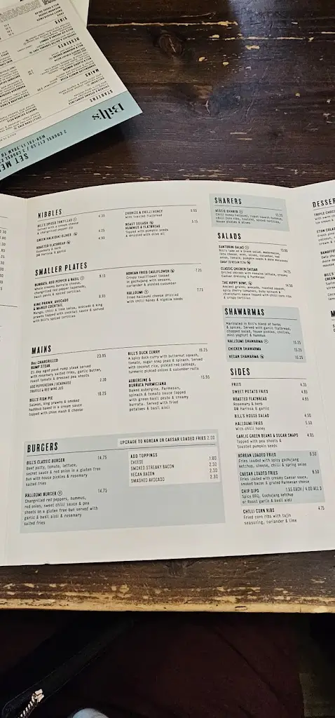 Menu_Bill's Bluewater Restaurant_Greenhithe_image_4