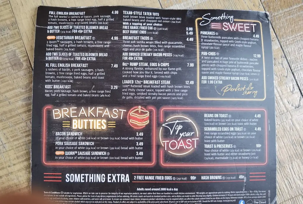 Menu_The Bull_Greenhithe_image_1