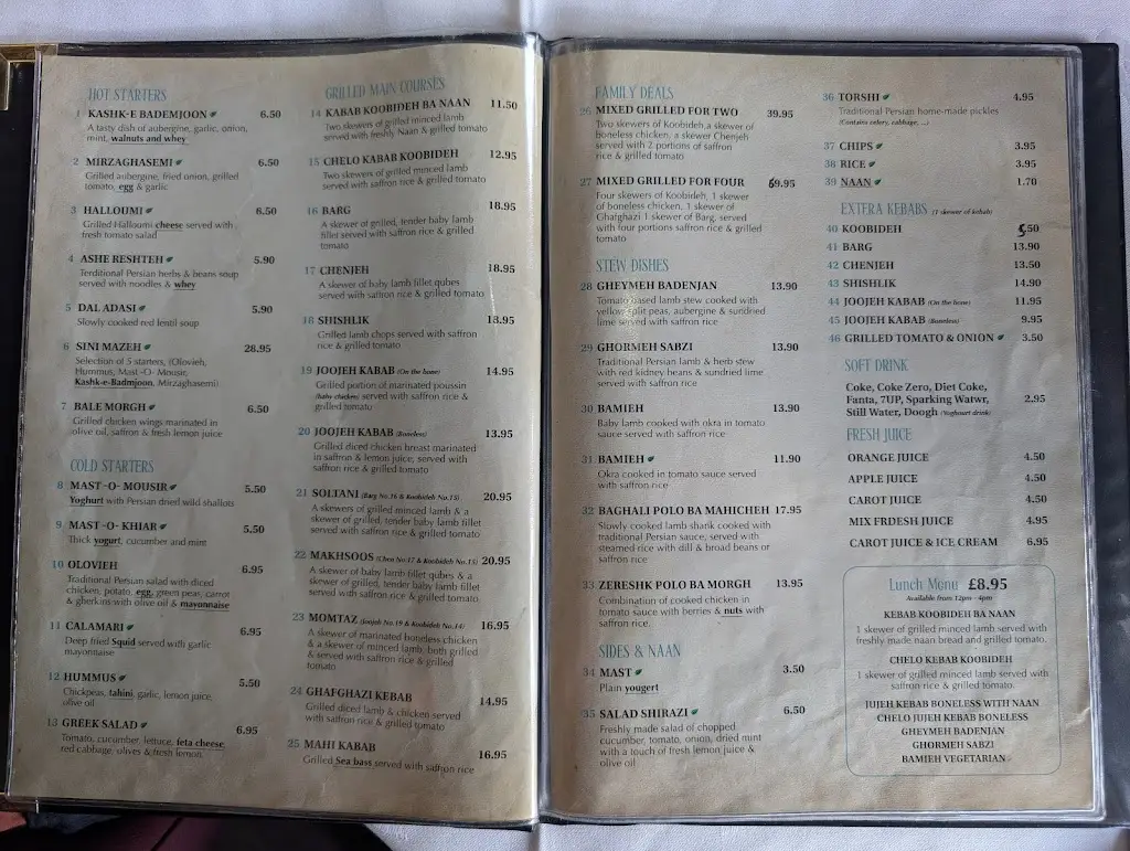 Menu_Taste of Persia_Greenford_image_1