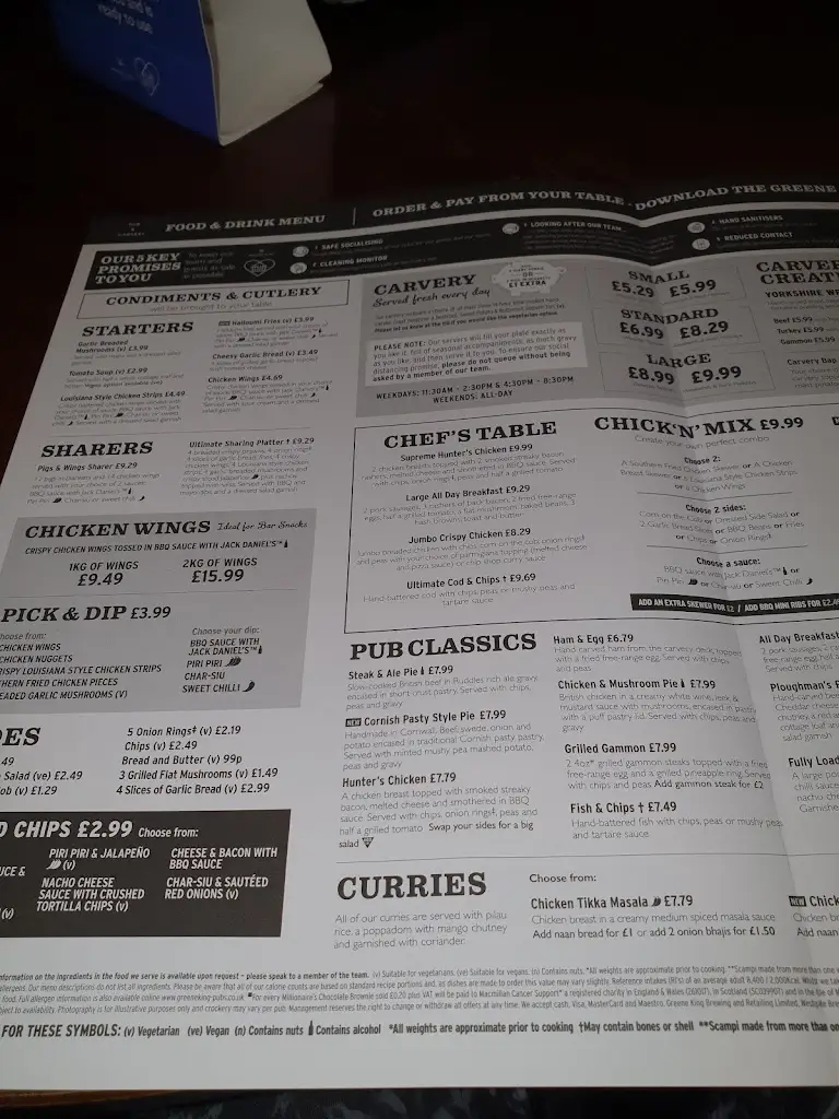 Menu_Myllet Arms_Greenford_image_1