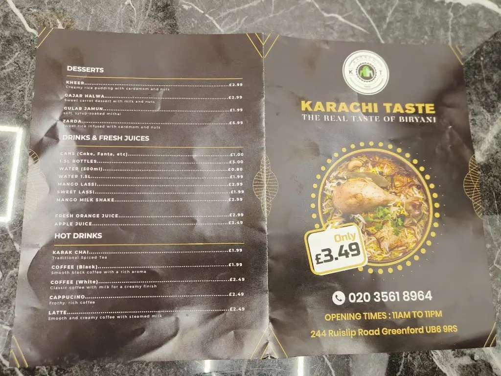 Menu_Karachi Taste Ltd_Greenford_image_2