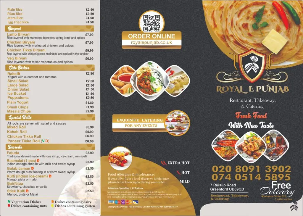 Menu_Royal E Punjab_Greenford_image_2
