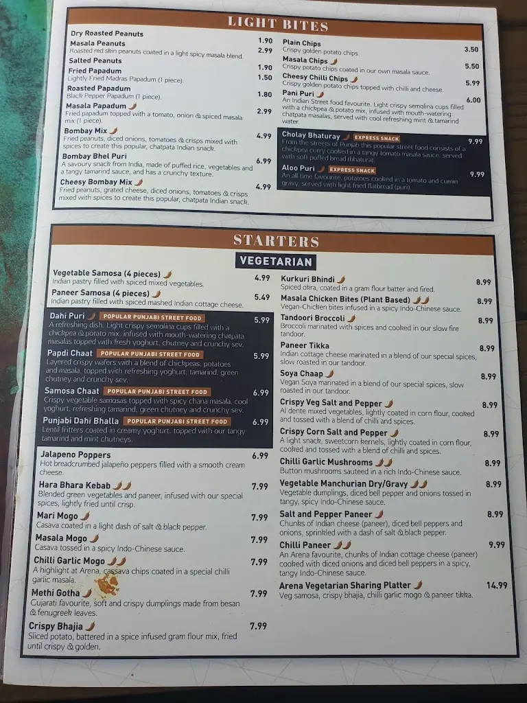 Menu_Arena Lounge UK_Greenford_image_4