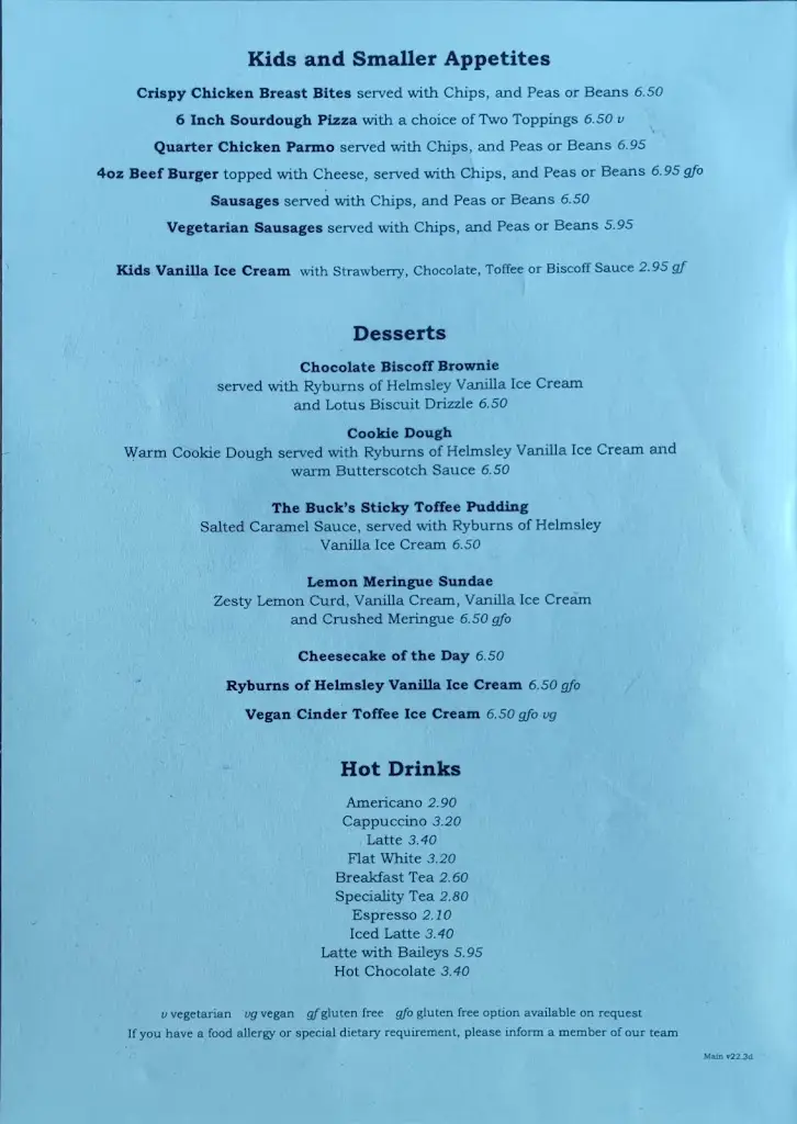 Menu_The Buck_Great Ayton_image_3