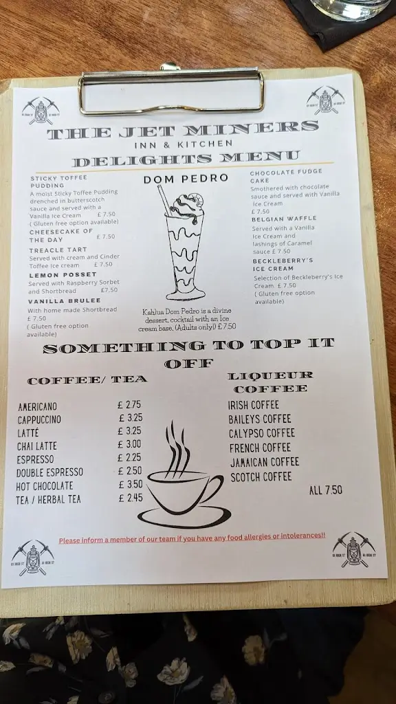 Menu_Jet Miners_Great Ayton_image_3