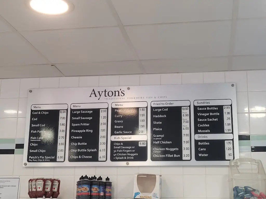Menu_Aytons Traditional Yorkshire Fish & Chips_Great Ayton_image_1