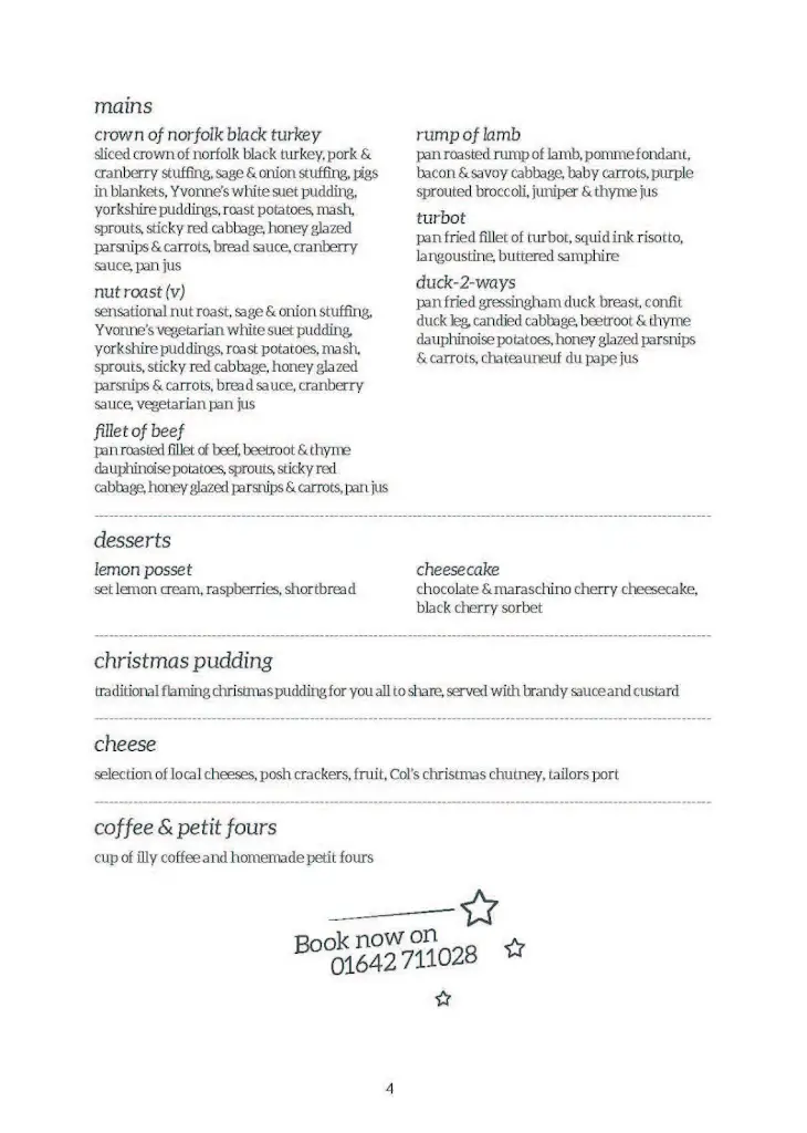 Menu_The Mill_Great Ayton_image_2