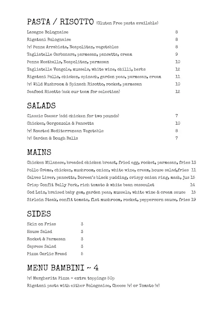 Menu_il mulino_Great Ayton_image_1