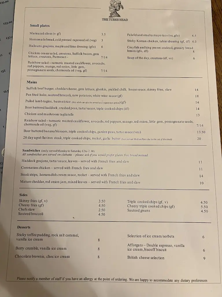 Menu_Turks Head - Hasketon_Grundisburgh_image_4