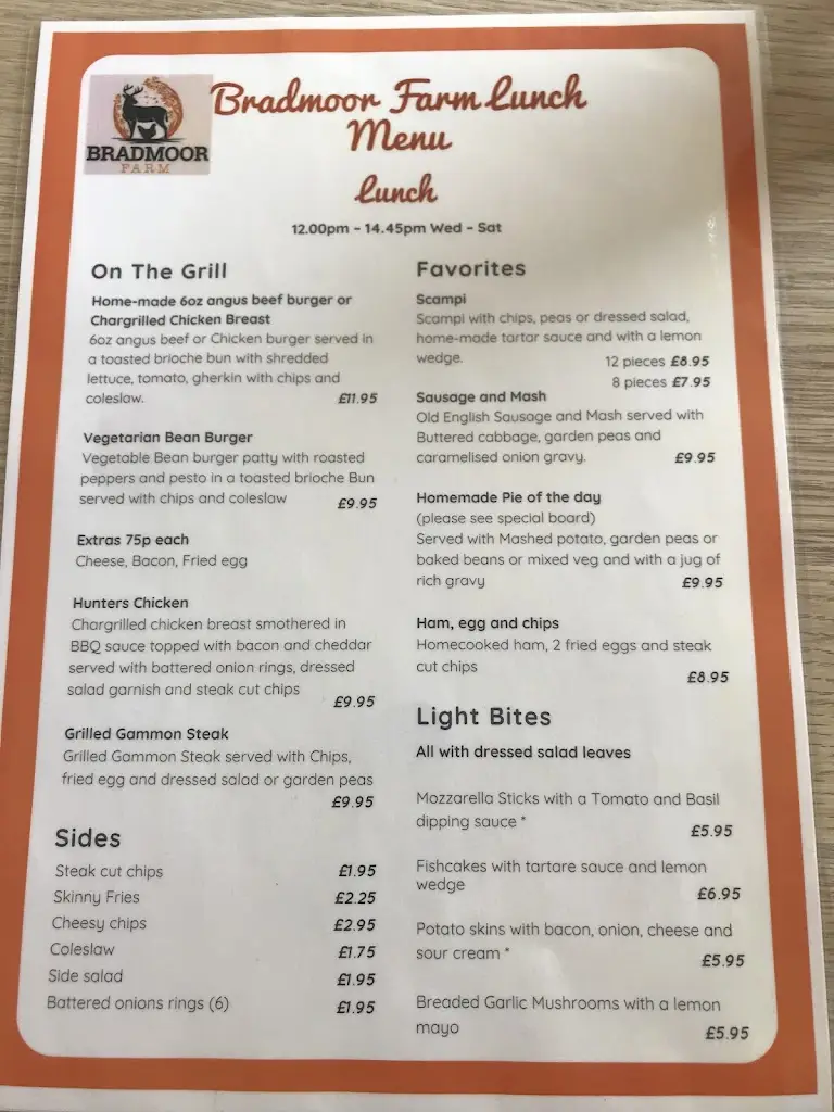 Menu_Bradmoor Farm Sports Bar & Venue_Haddenham_image_1