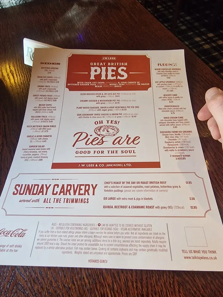 Menu_The Royal George_Greenfield_image_2