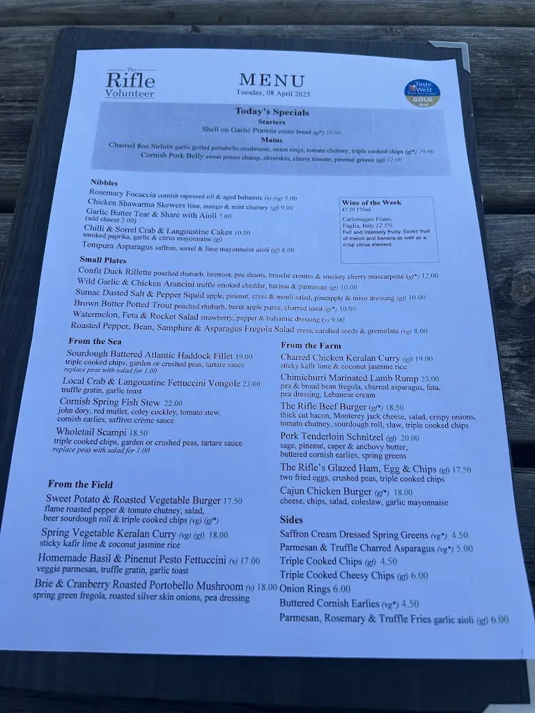 Menu_Rifle Volunteer_Gunnislake_image_1