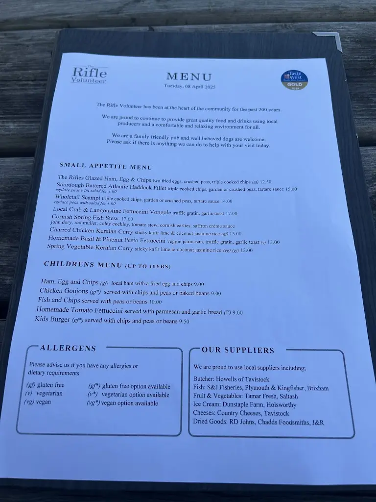 Menu_Rifle Volunteer_Gunnislake_image_2