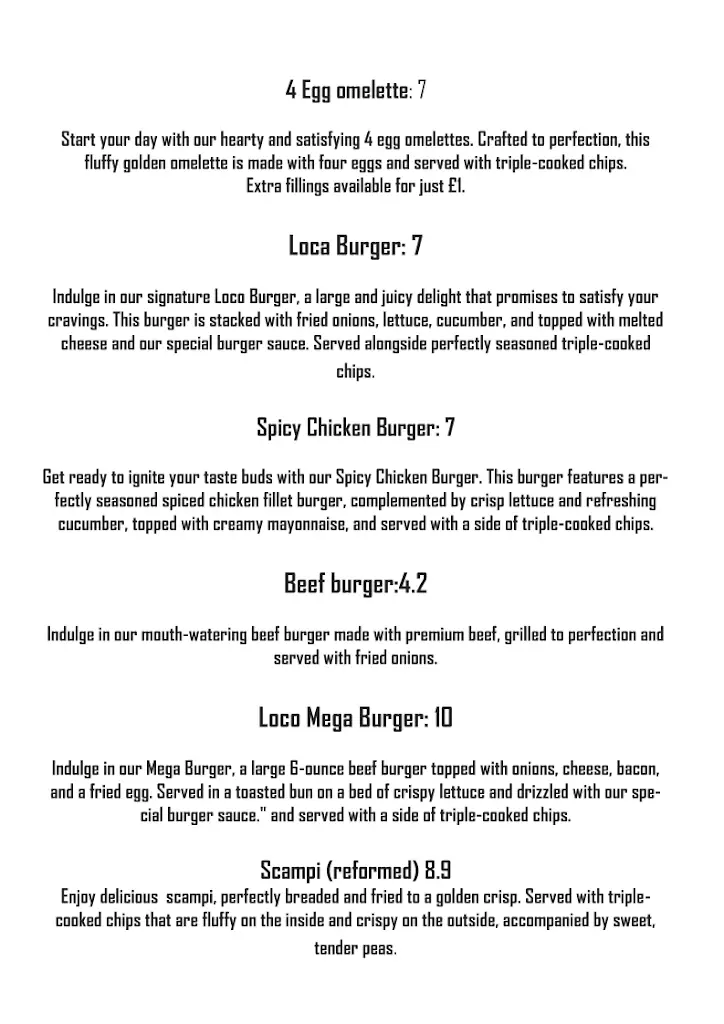 Menu_The Locomotive Pub & Restaurant_Halstead_immagine_4