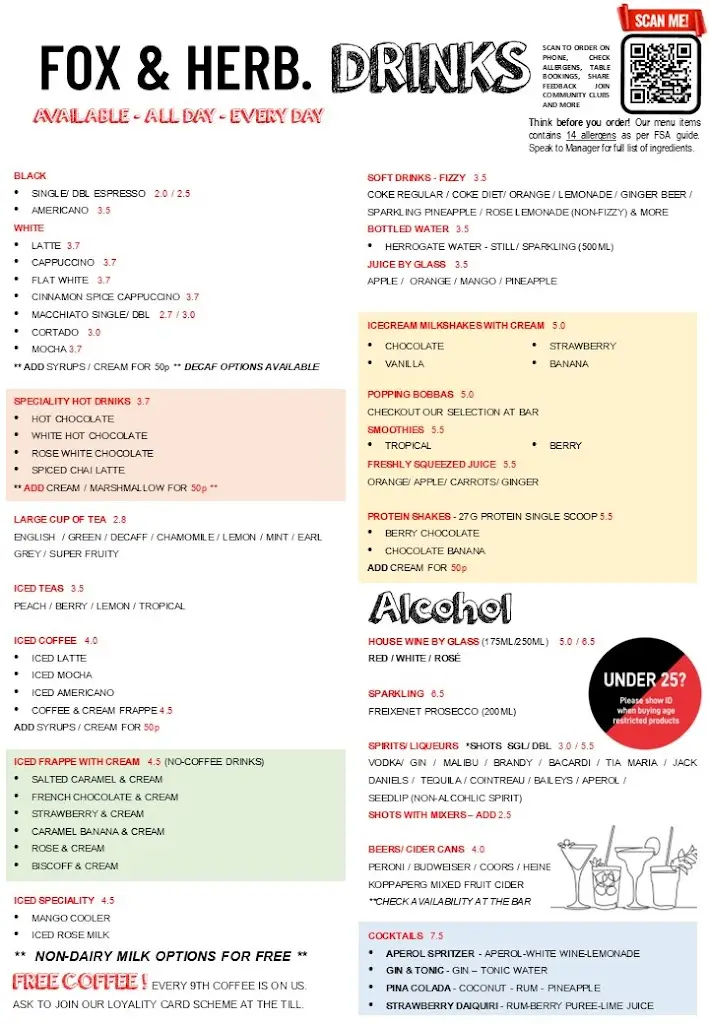 Menu_Fox & Herb - Gourmet Café & Restaurant_Halstead_image_1