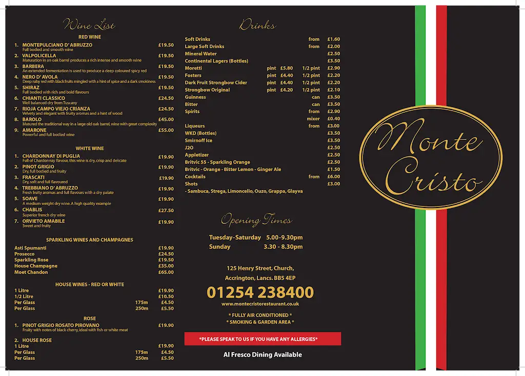 Menu_Monte Cristo Restaurant_Hameldon Hill_immagine_2