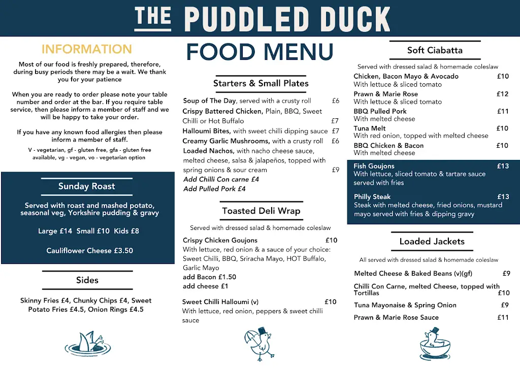 Menu_The Puddled Duck_Hambleton_image_2