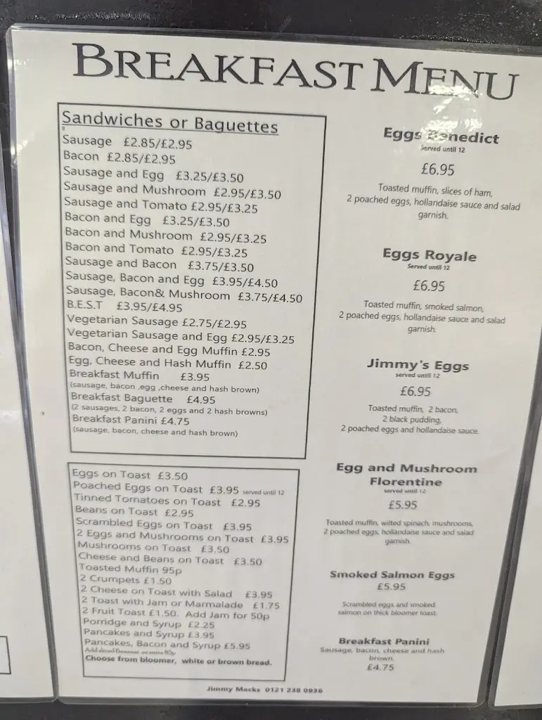 Menu_Jimmy Macks_Halesowen_image_3