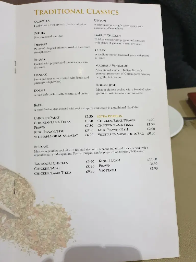 Menu_The Ameena Restaurant_Halesowen_image_3