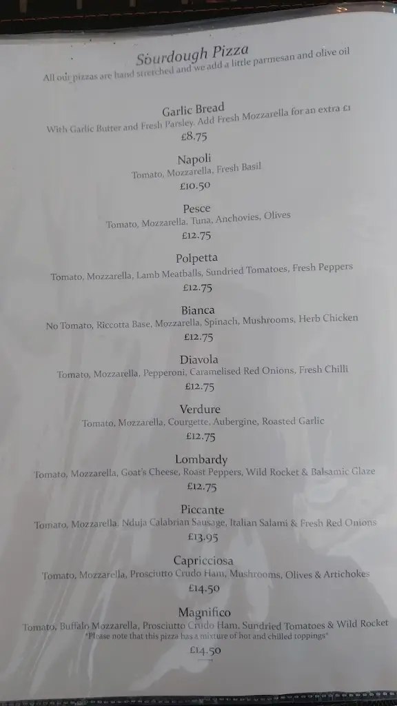 Menu_Tredici Wood Fired Pizzeria_Grimsby_image_4