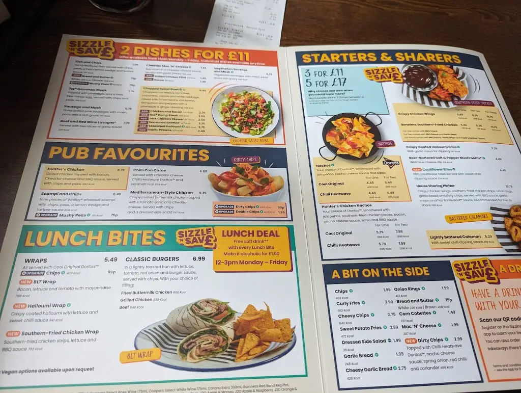 Menu_The Cricketers_Grimsby_image_1