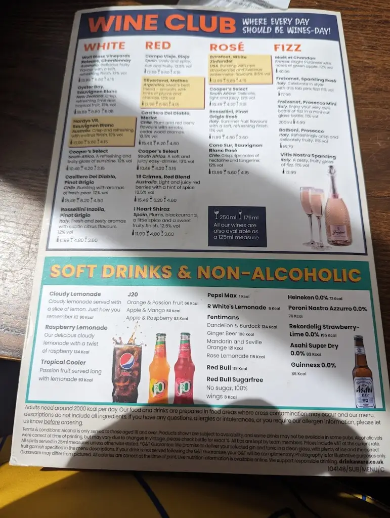 Menu_The Cricketers_Grimsby_image_3