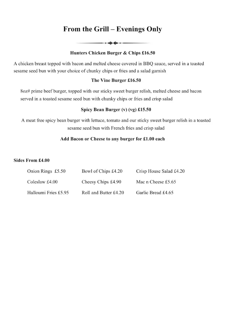 Menu_The Vine at Hannington_Hannington_image_3