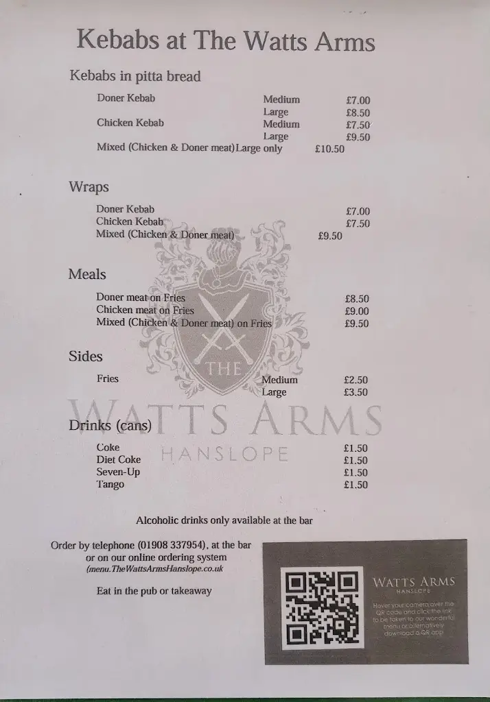 Menu_The Watts Arms_Hanslope_image_2