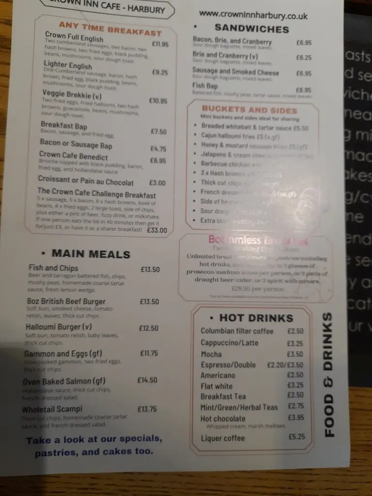 Menu_The Crown Inn, Harbury_Harbury_image_1