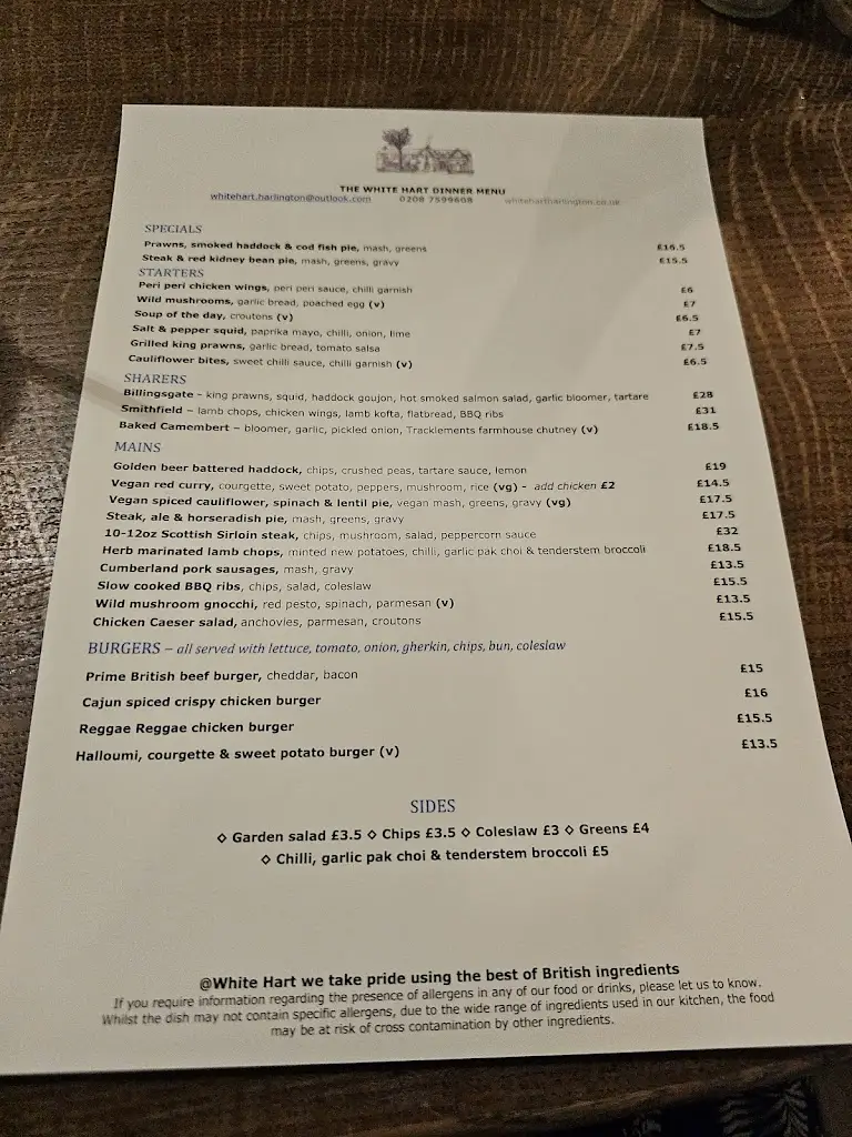 Menu_The White Hart Harlington_Harlington_image_2