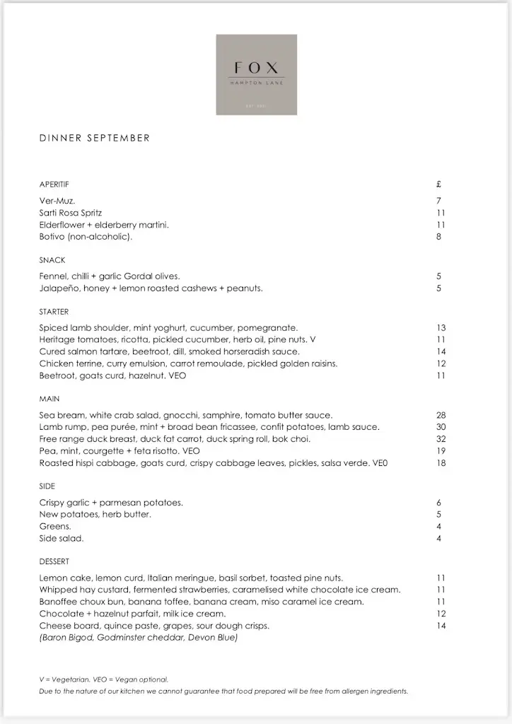 Menu_Fox, Hampton Lane_Hampton in Arden_image_3