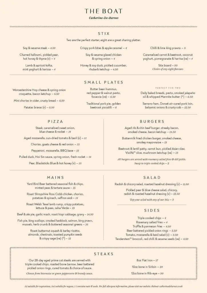 Menu_The Boat_Hampton in Arden_image_3