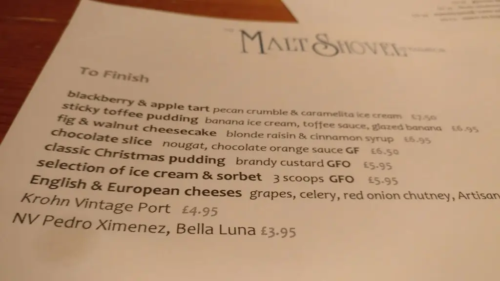 Menu_The Malt Shovel_Hampton in Arden_immagine_2
