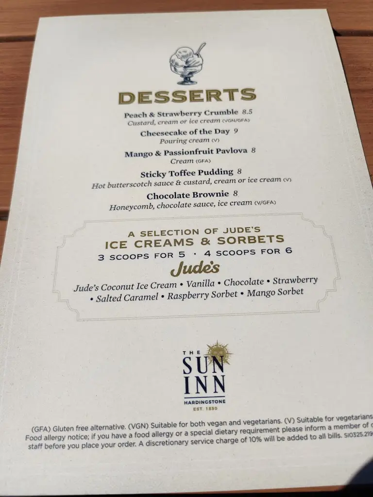 Menu_The Sun Inn_Hardingstone_immagine_2