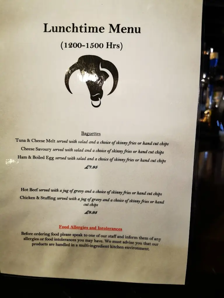 Menu_The Black Bull_Haltwhistle_image_1