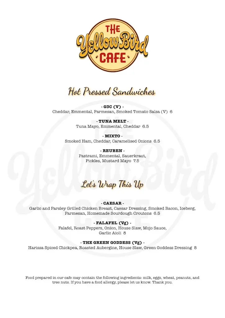 Menu_The Yellow Bird Café_Haltwhistle_image_2