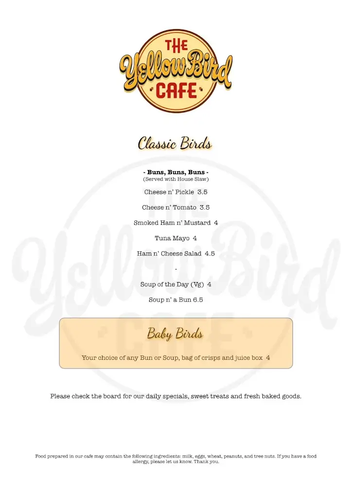 Menu_The Yellow Bird Café_Haltwhistle_image_3