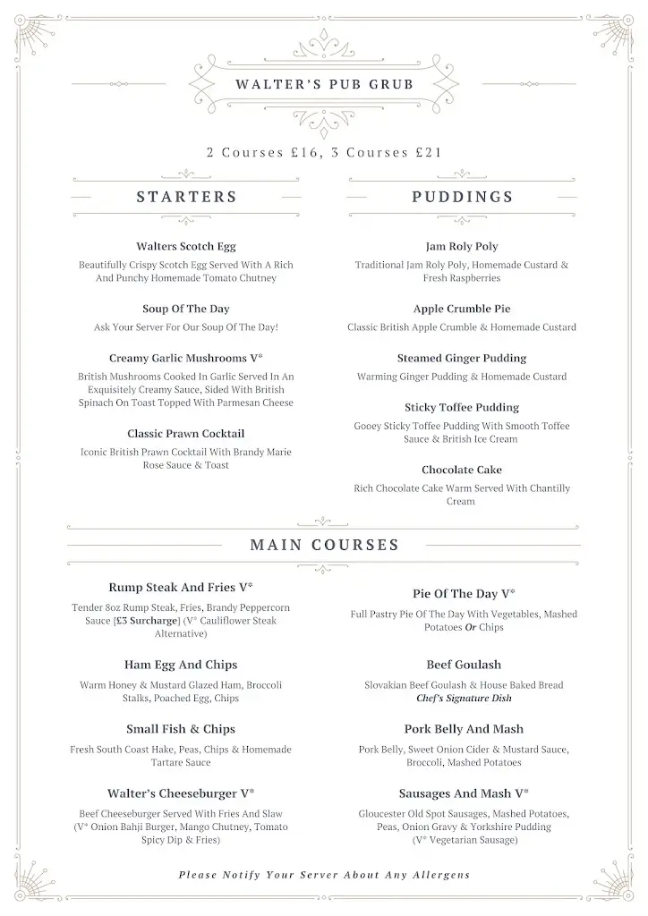 Menu_Walters at the Wheatsheaf_Badsey_image_2