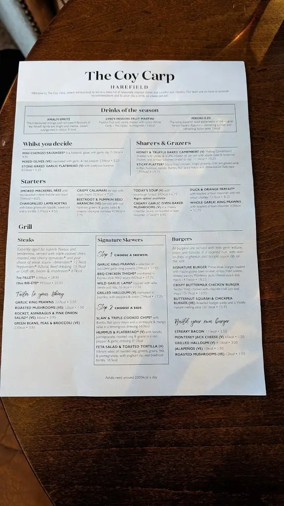 Menu_Coy Carp Harefield_Harefield_image_4