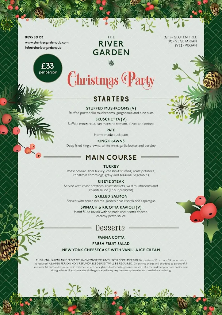 Menu_The River Garden_Harefield_image_2
